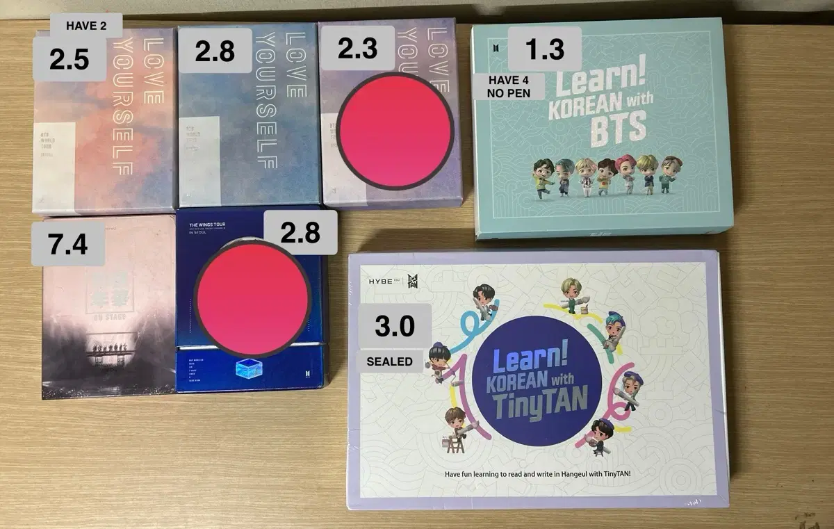 방탄 딥디 bts dvd 럽셀 유럽 서울 온스테이지 learn 윙즈